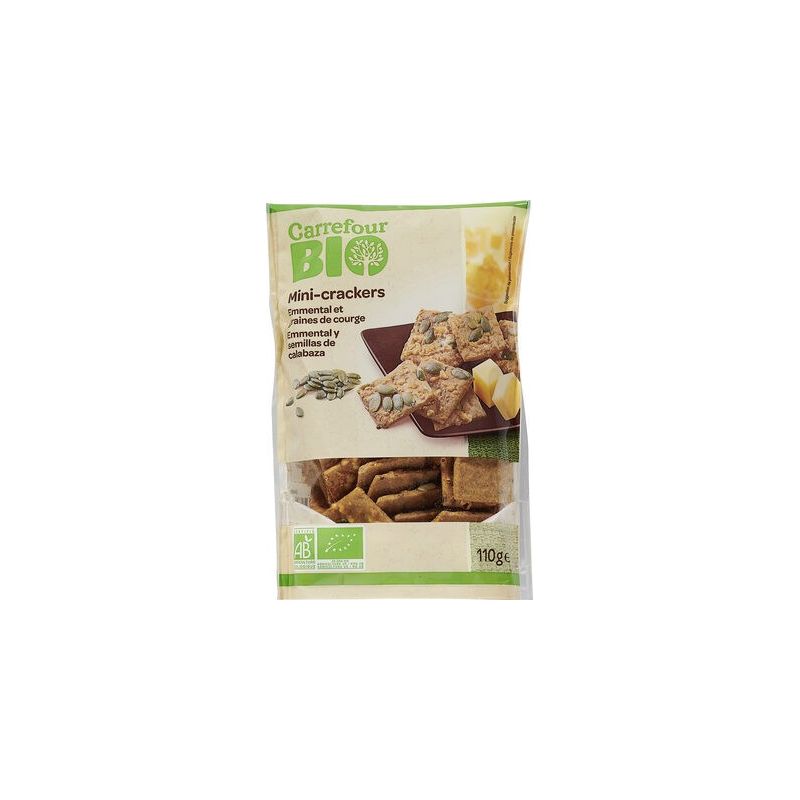 Carrefour Bio 110G Mini Crackers Au Fromage Graines De Courge Crf