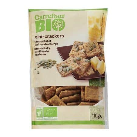 Carrefour Bio 110G Mini Crackers Au Fromage Graines De Courge Crf