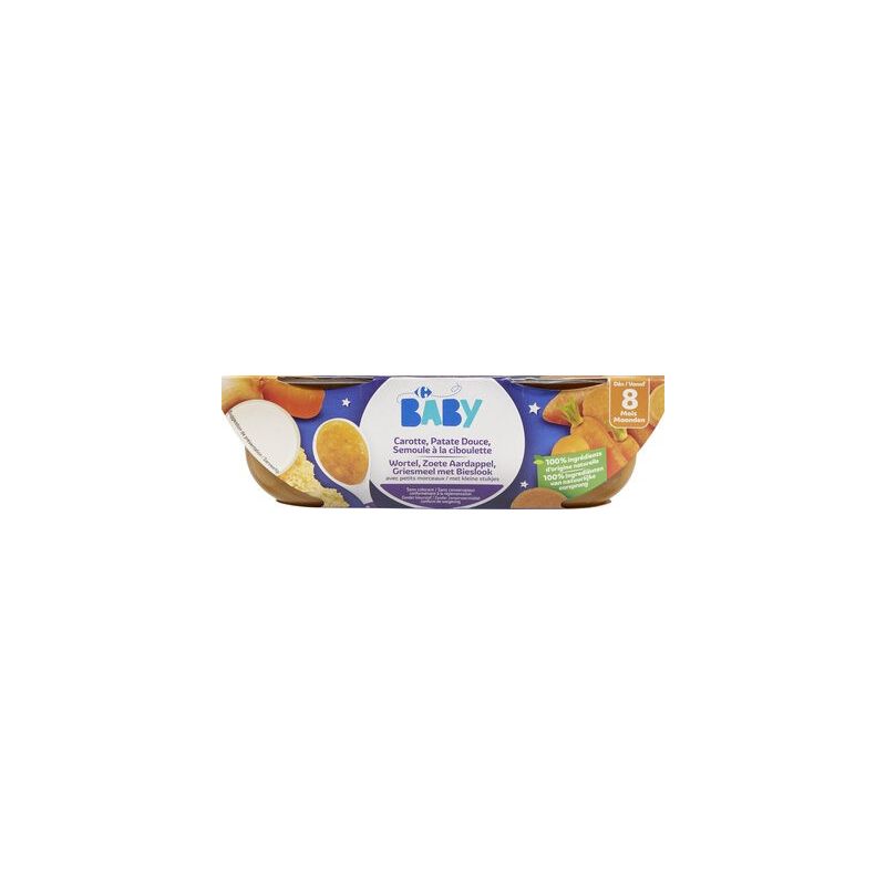 Carrefour Baby 2X200G Bol Car Pat Douc 8M Crf