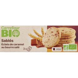 Carrefour Bio 110G Sablé Caramel Beurre Salé Crf