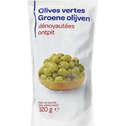 Pp Blanc 320G Olives Vertes Dénoyautées