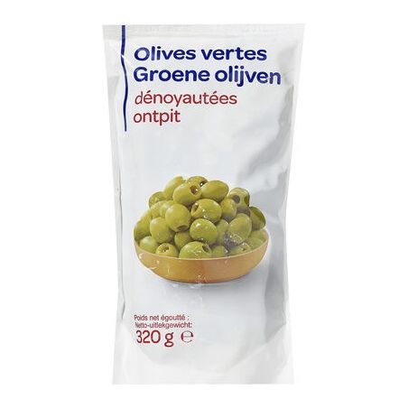 Pp Blanc 320G Olives Vertes Dénoyautées