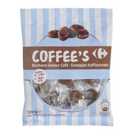 Carrefour 120Gr Bonbon S/Sucr.Cafe Crf