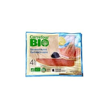 Carrefour Bio 140G Saumon Fumé X4 Tranches Crf