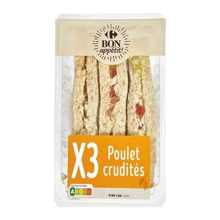 Carrefour 230G Triple Club Poulet Crf