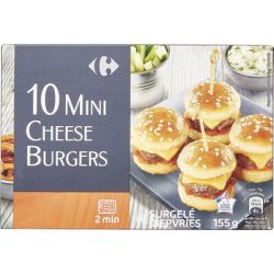 Carrefour 155G 10 Mini Cheeseburgers Crf