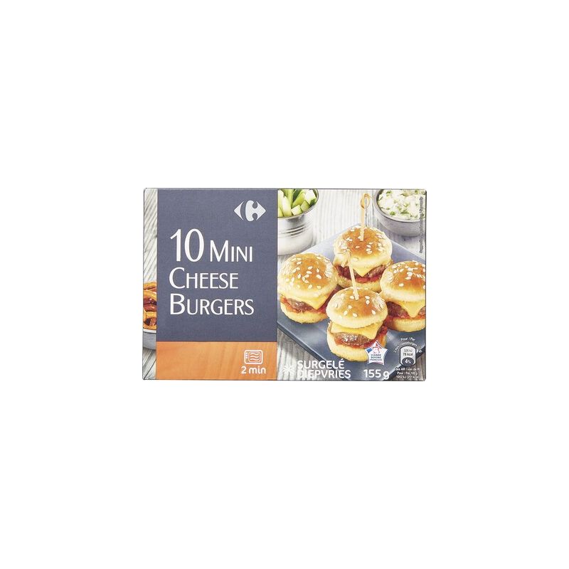 Carrefour 155G 10 Mini Cheeseburgers Crf