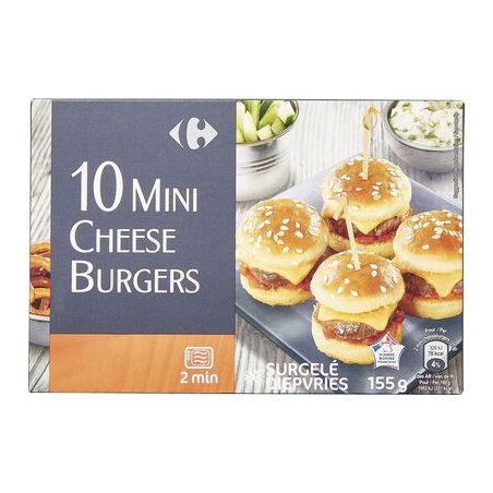 Carrefour 155G 10 Mini Cheeseburgers Crf