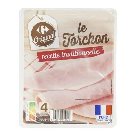 Crf Cdm 160G Jambon Au Torchon X4 Tranches Découenné Dégraissé