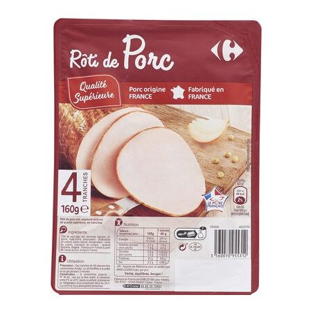 Crf Extra 160G Rôti De Porc X4 Tranches