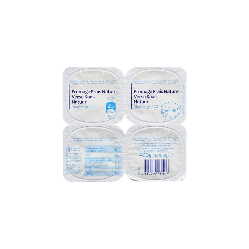 1Er Prix 4X100G Fromage Frais 20% Ppb