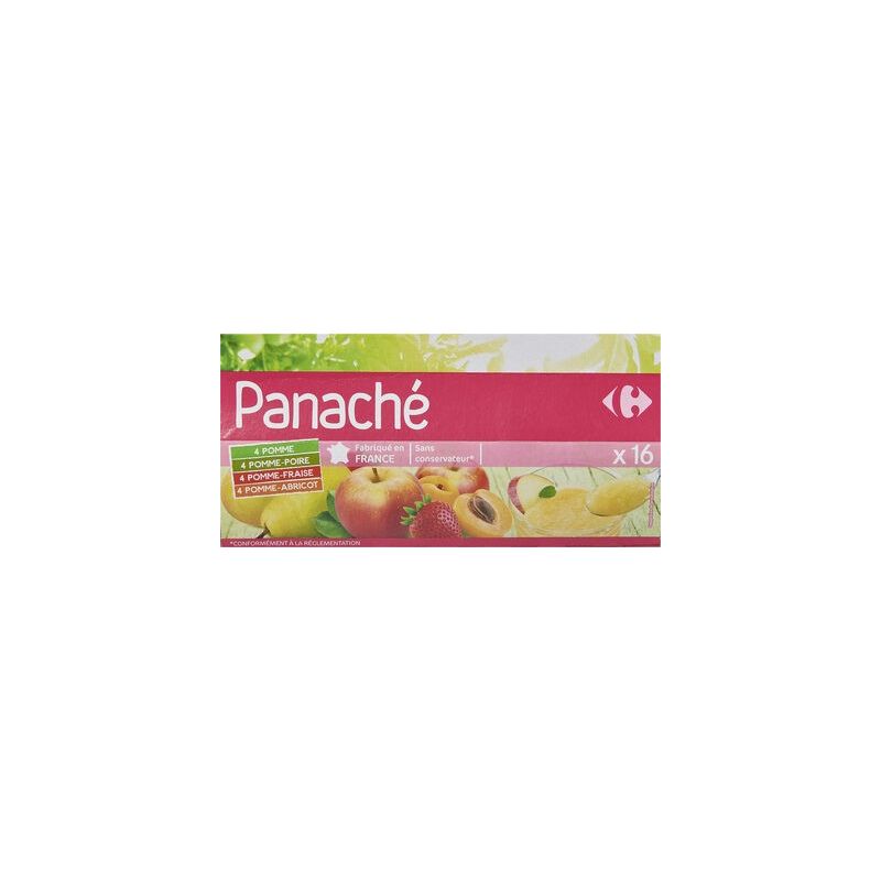 Carrefour 16X100G Compote Aux Fruits Panaché Crf