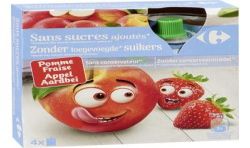 Crf 4X90G Gourdes Purée De Fruits Fraise Sans Sucres Ajoutés Kids