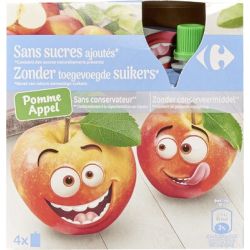 Crf Classic 4X90G Gourdes Purée De Fruits Pomme Sans Sucres Ajoutés Kids