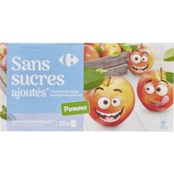 Crf Classic 20X90G Gourdes Purée De Fruits Pomme Sans Sucres Ajoutés Kids