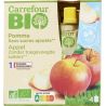 Carrefour Bio 4X90G Gourdes Purée De Fruits Pomme Sans Sucres Ajouteé Crf