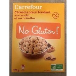 Carrefour No Gluten 375G Céréales Fourées Au Chocolat Et À La Noisette Crf