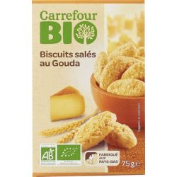 Carrefour Bio 75G Biscuits Salés Au Gouda Crf
