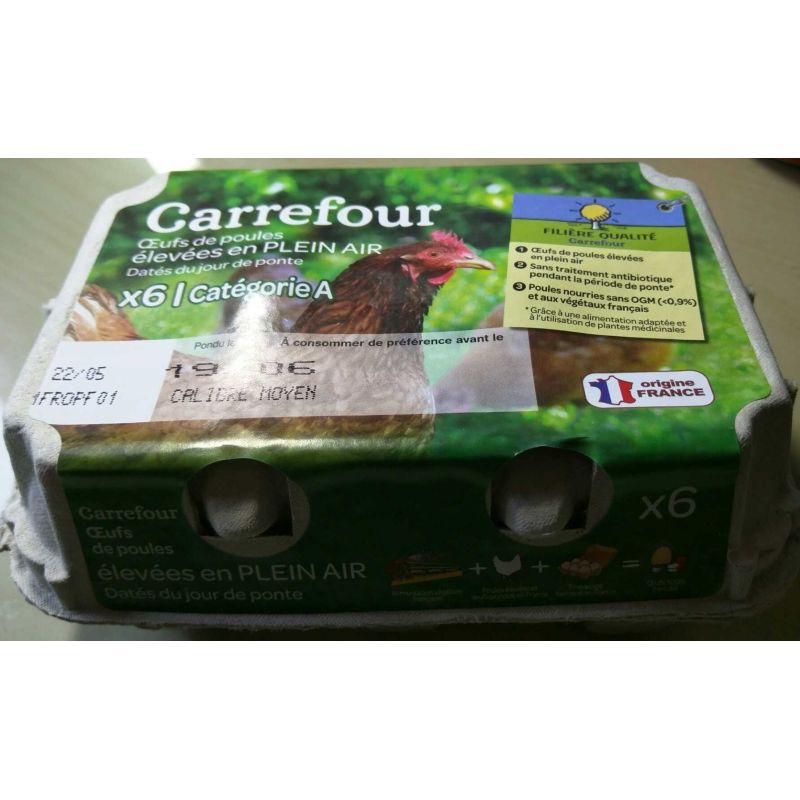 Crf Cdm X6 Œufs De Plein Air Sans-Antibiotique Sans Ogm
