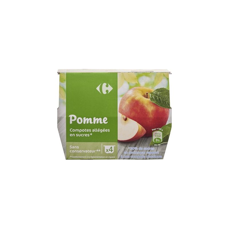 Carrefour 4X100G Coupelle Pom All Crf