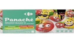 Carrefour 12X90G Compote Multi Varieté Allégée En Sucre Crf