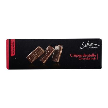 Carrefour Selection 100G Crêpes Dentelle Chocolat Noir Crf Sélection