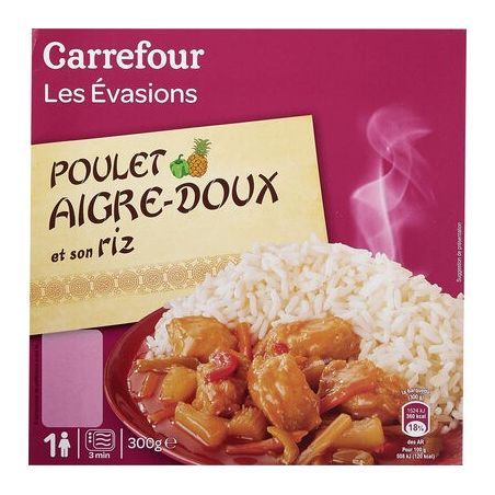 Carrefour 300G Poulet Aigre-Douce Et Riz