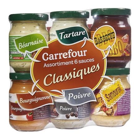 Carrefour 516G Lot De 6 Sauces Froides Classiques Crf