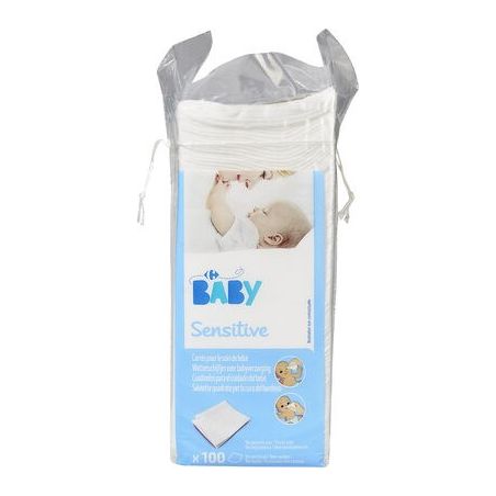 Carrefour Baby X100 Carrés De Soins Visage & Corps 15Cm Crf