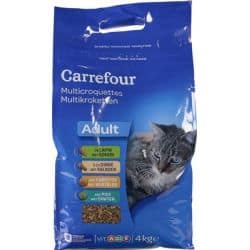 Carrefour 4Kg Croquettes Pour Chats Lapin/Dinde/Légumes Crf