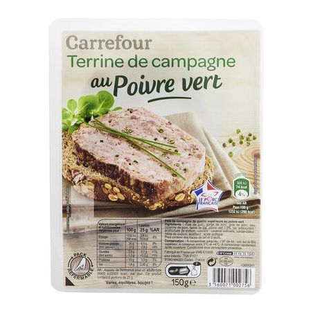 Carrefour 150G Terrine Camp Poivr Vt Crf
