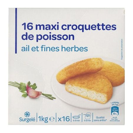 Pp Blanc 16X62,5G Croq.Pois.Ail Fh