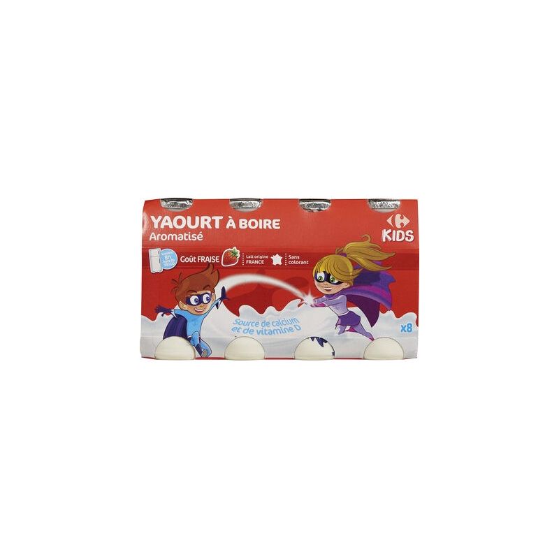 Carrefour Kids 8X100G Yrt A Boire Fraise Crfk