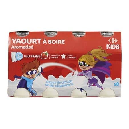 Carrefour Kids 8X100G Yrt A Boire Fraise Crfk