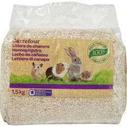 Carrefour 1.5Kg Litière De Chanvre Pour Rongeurs Crf