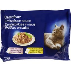 Carrefour 4X100G Emince Sauce Pate/Fromage Ct Crf