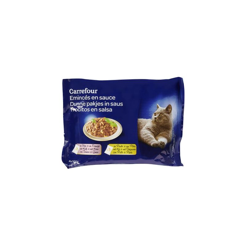 Carrefour 4X100G Emince Sauce Pate/Fromage Ct Crf