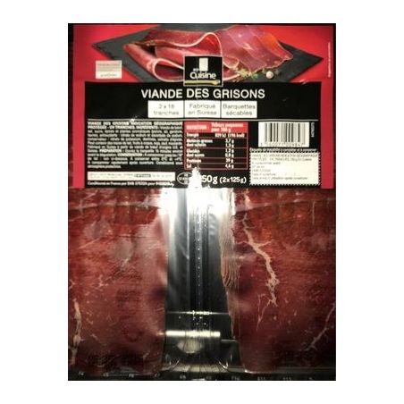 En Cuisine 2X125G Viande Des Grisons