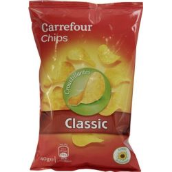 Carrefour 4X40Gr Chips Nature Crf