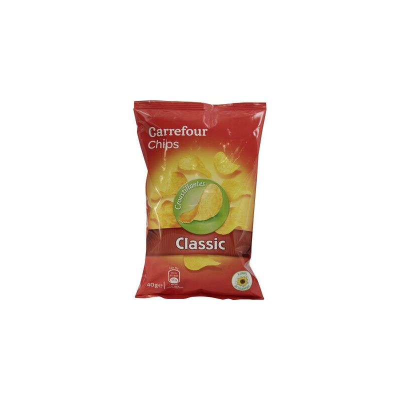 Carrefour 4X40Gr Chips Nature Crf