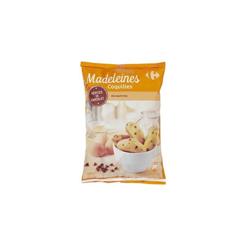 Carrefour 500G Madeleine Coquille Aux Pépites De Chocolat Crf