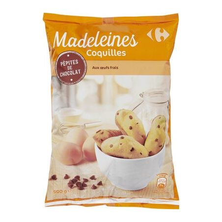 Carrefour 500G Madeleine Coquille Aux Pépites De Chocolat Crf