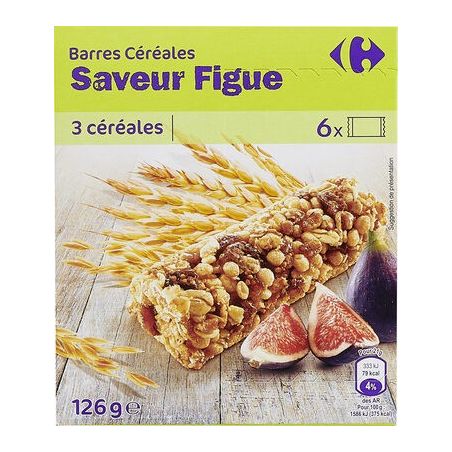 Carrefour 6X21G Barre Cerealiere Fig.Crf