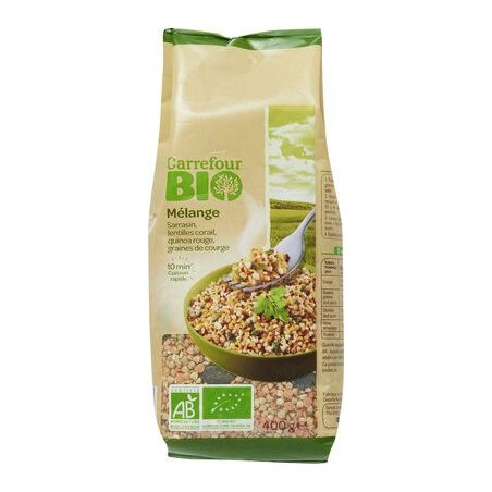 Carrefour Bio 400G Mélange Sarrasin/Corail Crf