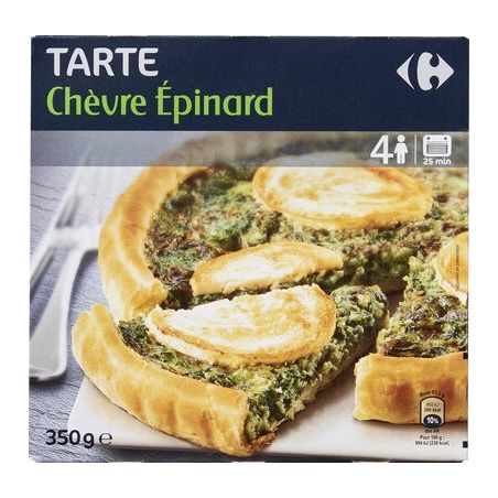 Carrefour 350G Tarte Chevre Epinard Crf