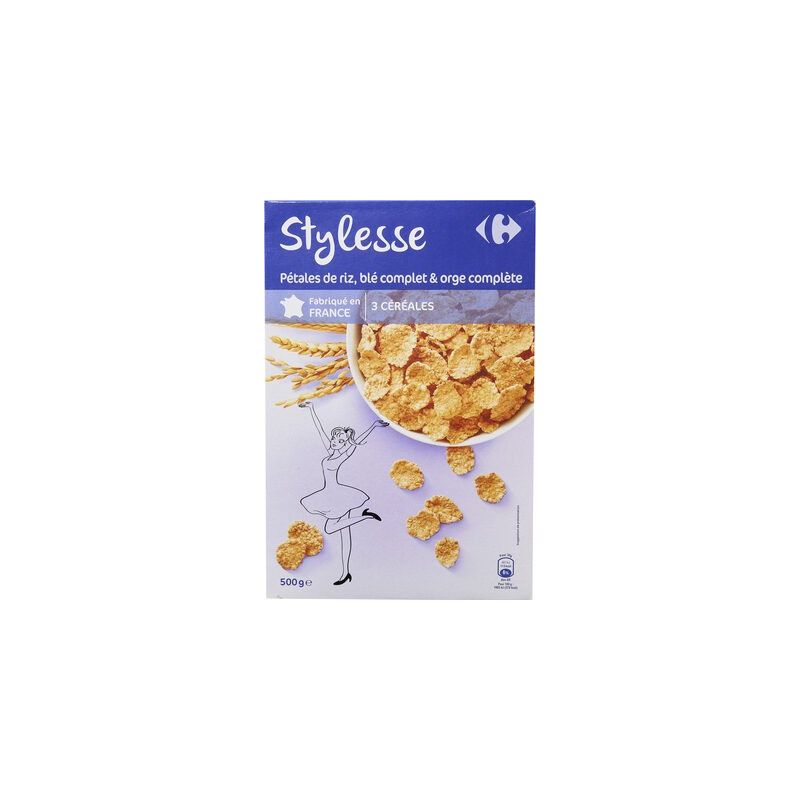 Carrefour 500G Stylesse Pétales De Riz/Blé Nature Crf
