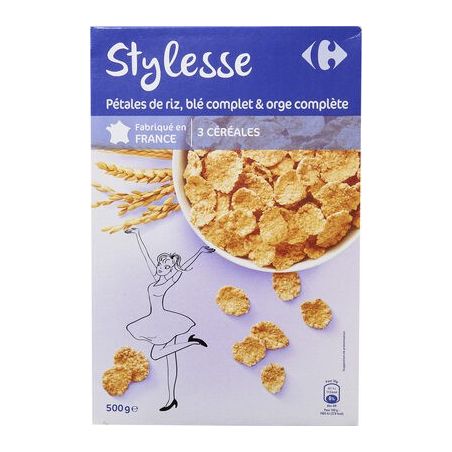 Carrefour 500G Stylesse Pétales De Riz/Blé Nature Crf
