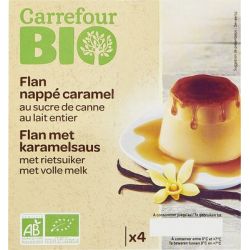 Carrefour Bio 4X125G Flans Vanille/Caramel Crf