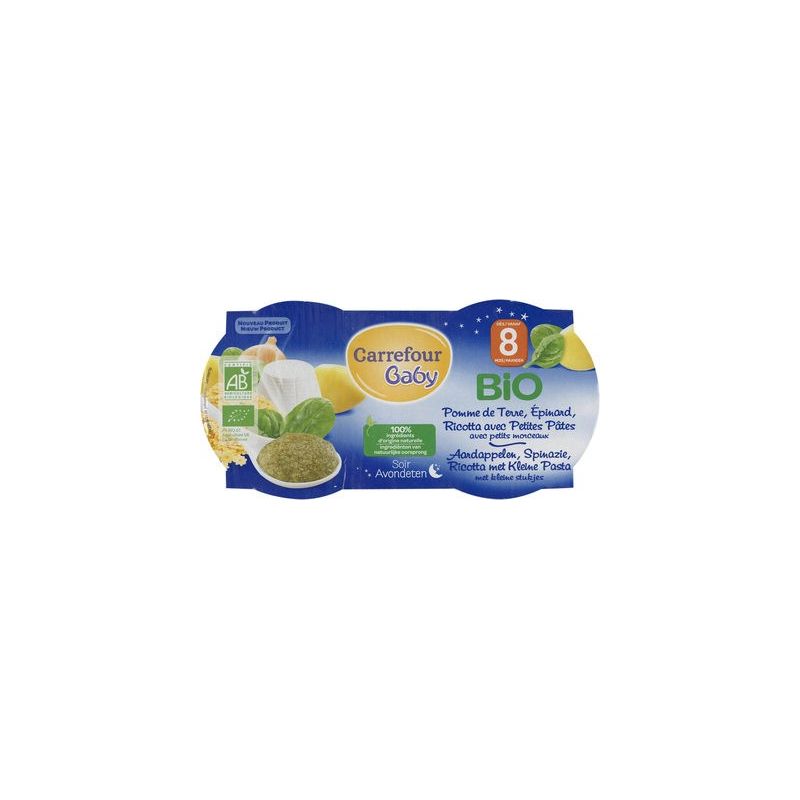 Carrefour Baby 2X200G Bol Epi.Ric.Pt 8M Bio