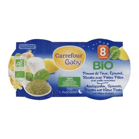 Carrefour Baby 2X200G Bol Epi.Ric.Pt 8M Bio